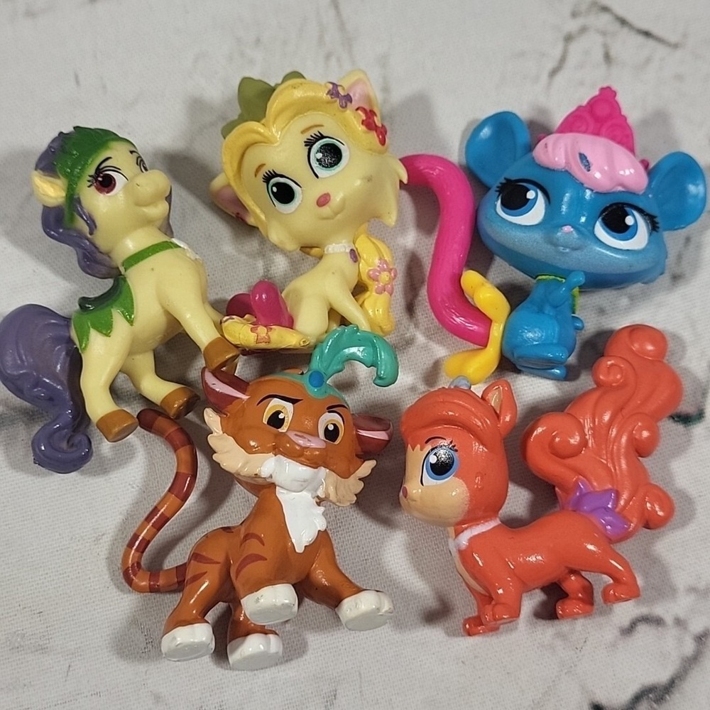 Disney Palace Pets Lot of‎ 5 Assorted Animals Mouse Tiger Cat Horse